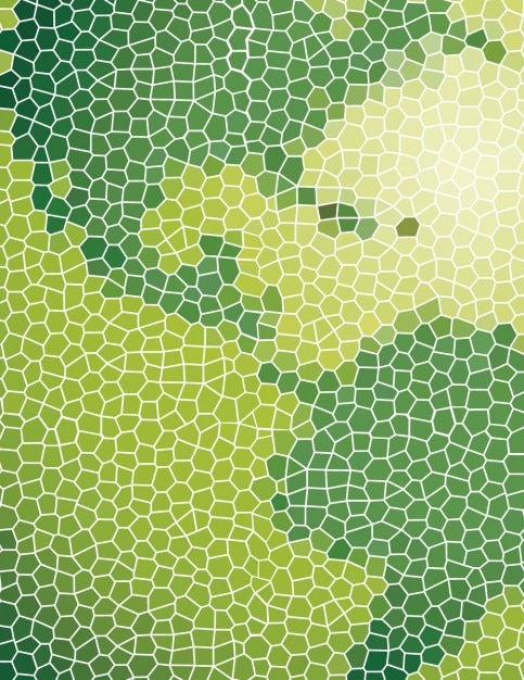 Mapa verde de américa hizo con azulejos