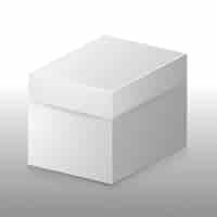 Vector gratuito maqueta de caja de cubo realista