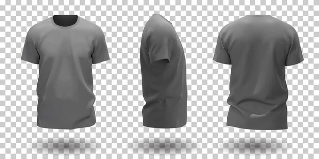 maqueta de camiseta gris de manga corta