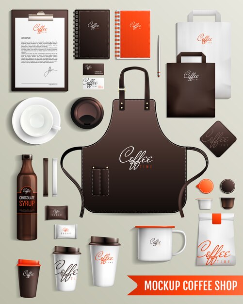 Maqueta de diseño de cafetería