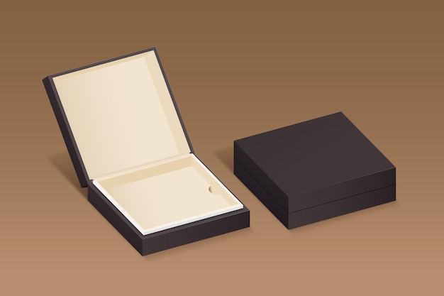 Maqueta de joyería realista de alto ángulo.