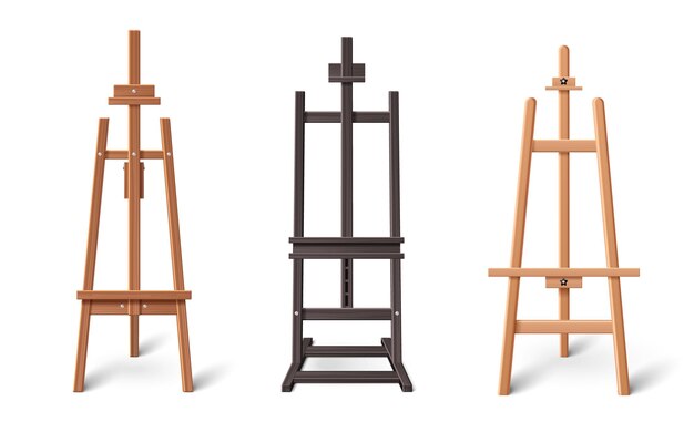 Maqueta de marco de soporte en blanco para pintura vectorial
