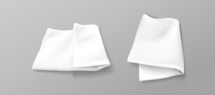 Vector gratuito maqueta de pañuelo plegado blanco