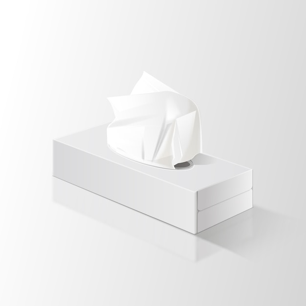 Maqueta realista de caja de pañuelos
