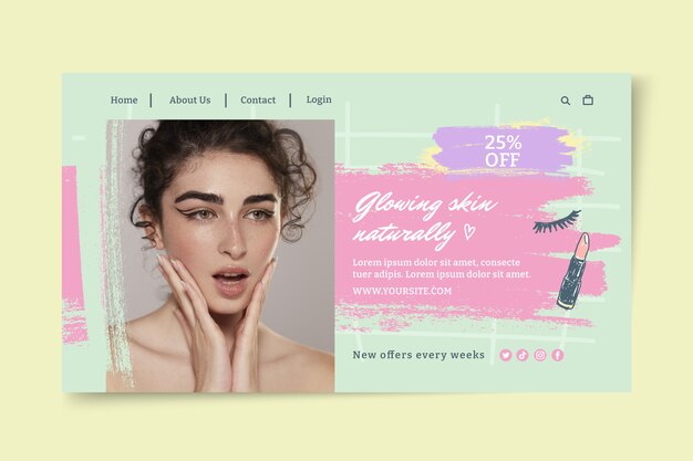 Maquilladora de textura dibujada a mano