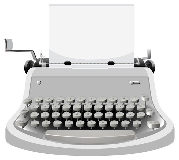 Máquina de escribir vintage en color blanco