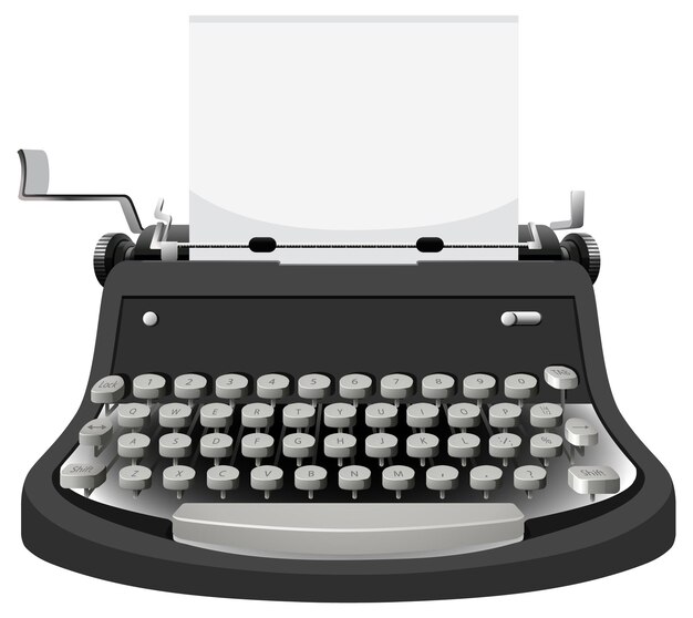Máquina de escribir vintage en color negro