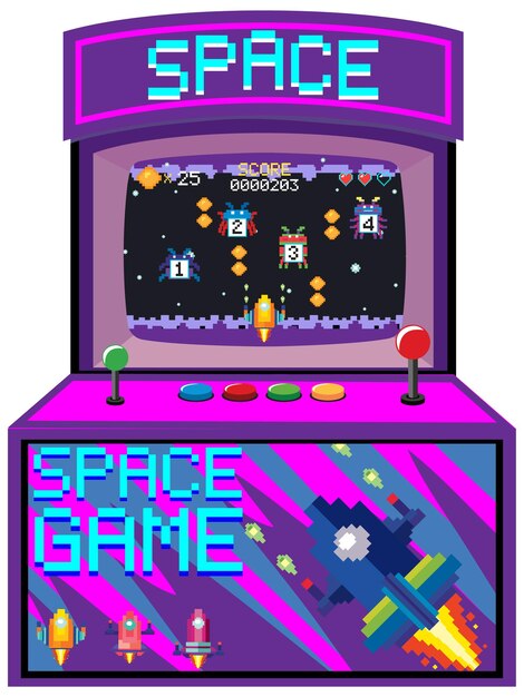 Máquina de juego de arcade aislada