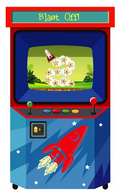 Máquina de juego para contar números en blanco