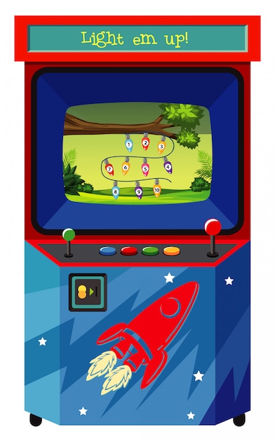 Máquina de juego para contar números en blanco