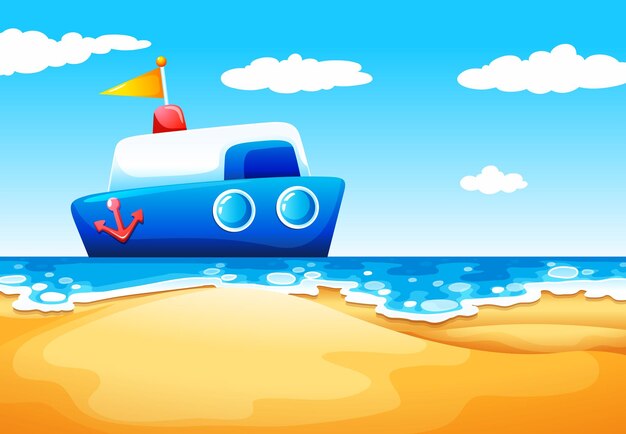 Un mar con un barco