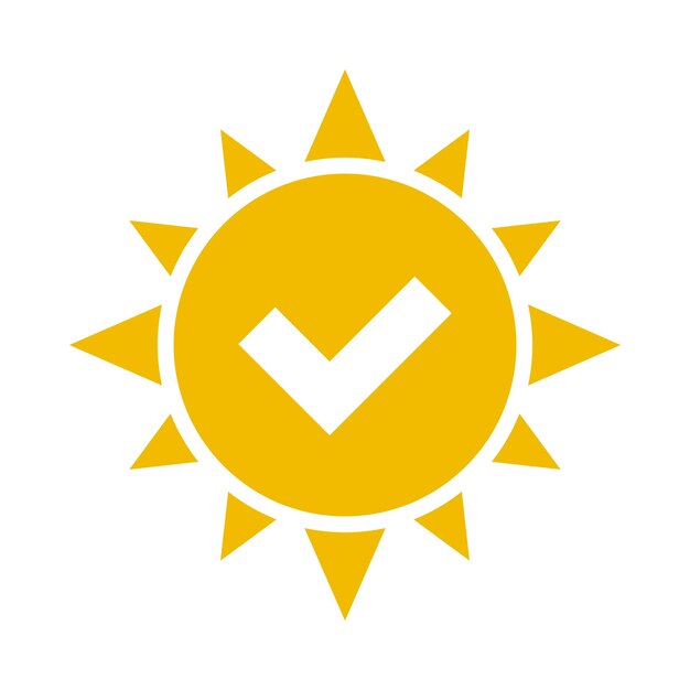 Marca de control solar amarilla y negra