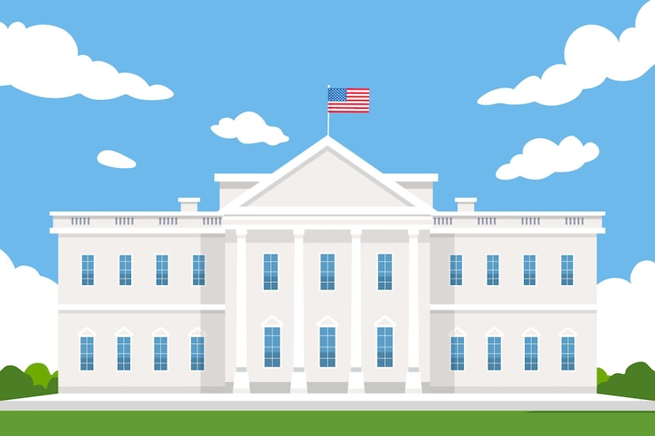 Vector gratuito marca de vista frontal de casa blanca de diseño plano