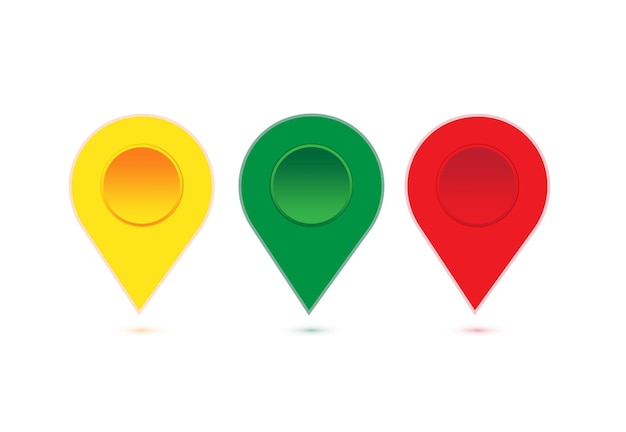 Marcadores de puntero gps de pin de mapa de ubicación para destino
