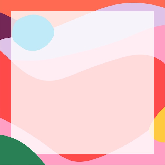 Marco abstracto en colorido memphis moderno