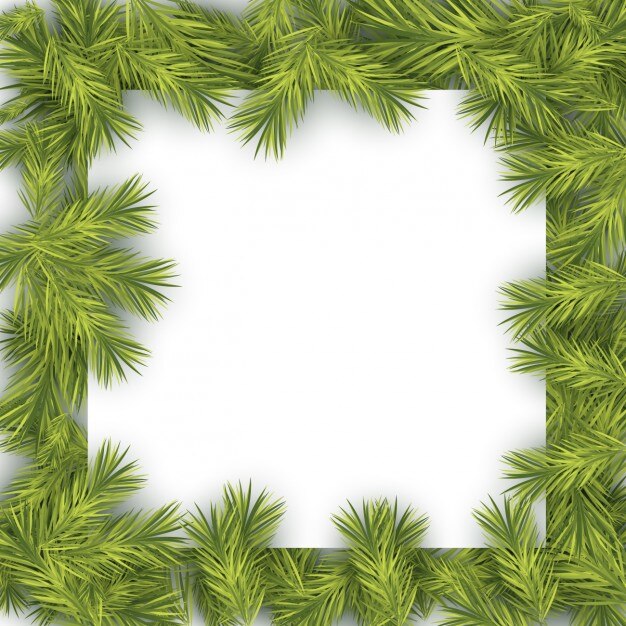 Vector gratuito marco de árbol de navidad