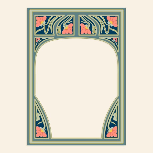 Marco art nouveau dibujado a mano