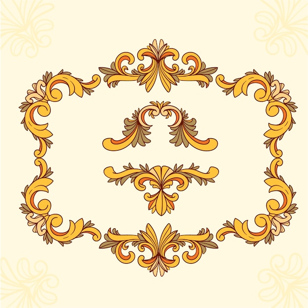 Marco art nouveau dibujado a mano