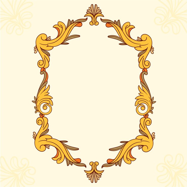 Vector gratuito marco art nouveau dibujado a mano