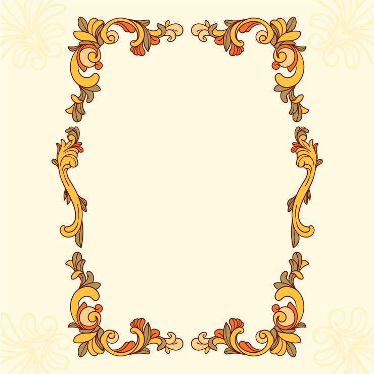 Vector gratuito marco art nouveau dibujado a mano