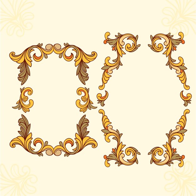 Marco art nouveau dibujado a mano