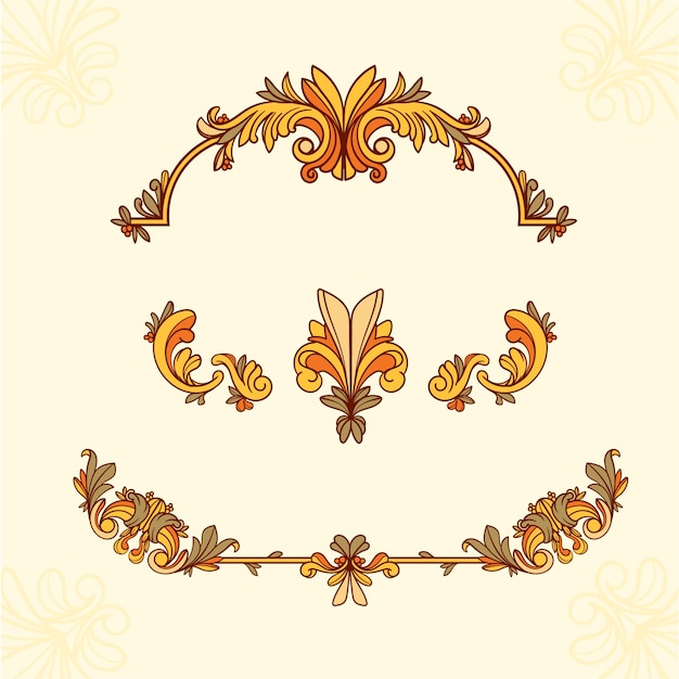 Vector gratuito marco art nouveau dibujado a mano