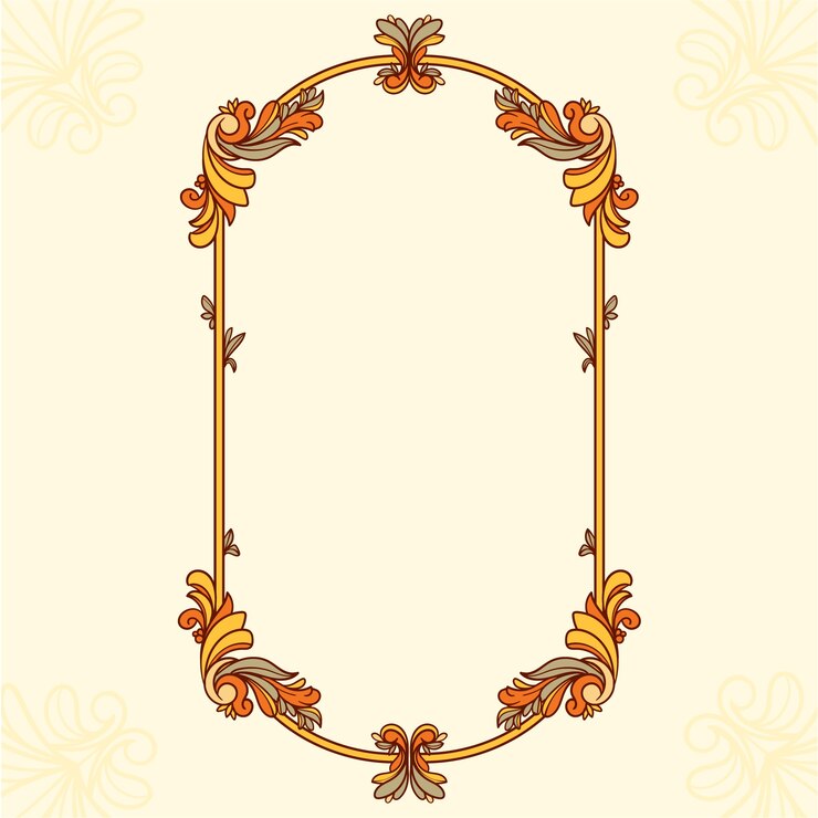 Vector gratuito marco art nouveau dibujado a mano