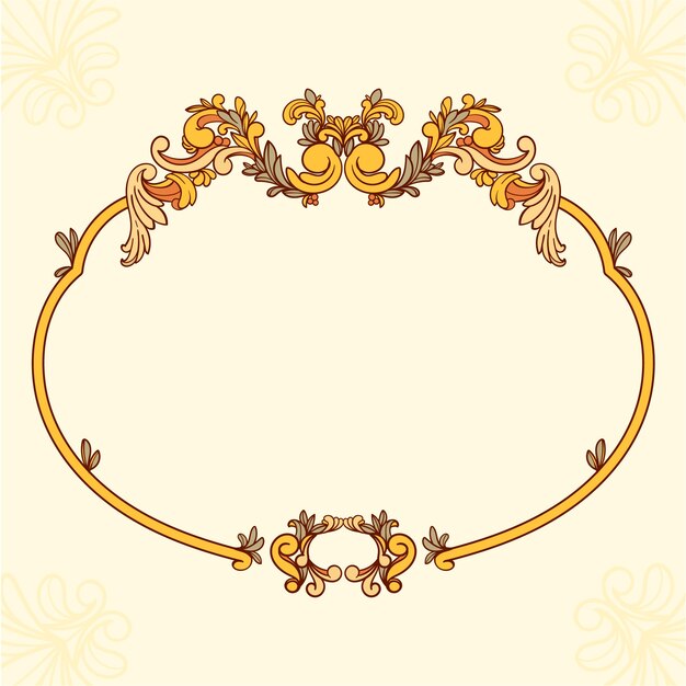 Marco art nouveau dibujado a mano