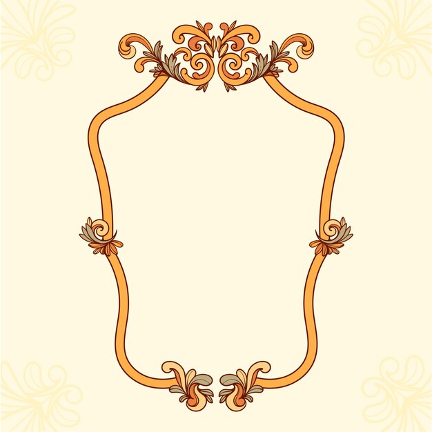 Marco art nouveau dibujado a mano