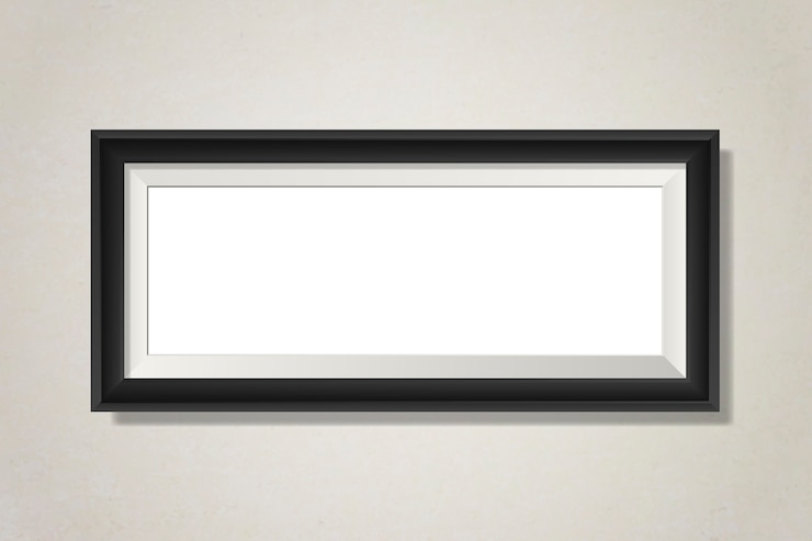 Vector gratuito marco en blanco negro en la pared