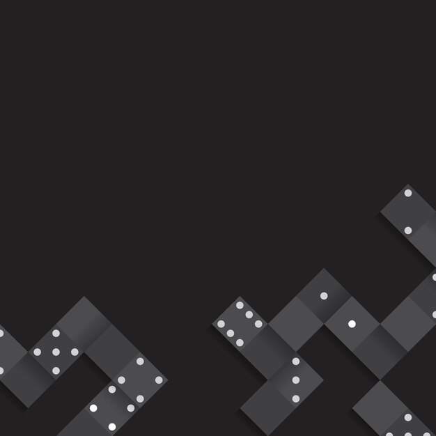 Marco de bloques negro en vector de fondo negro en blanco