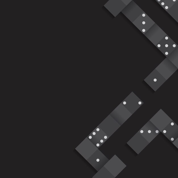 Marco de bloques negro en vector de fondo negro en blanco