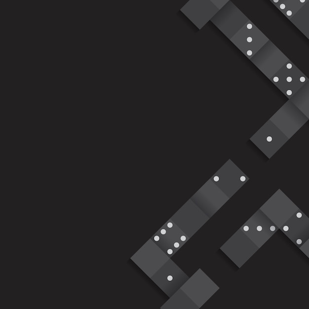 Marco de bloques negro en vector de fondo negro en blanco