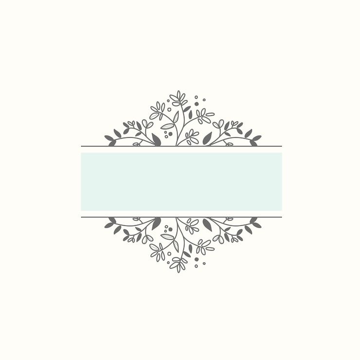 Vector gratuito marco botánico en blanco vector elemento de diseño