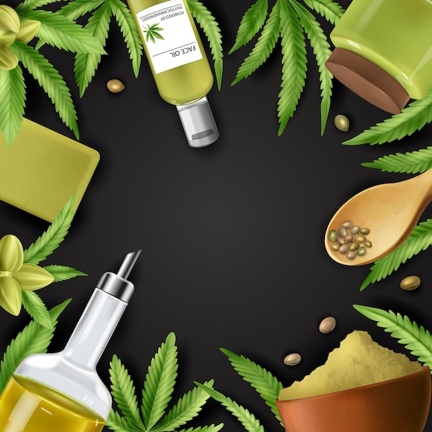Marco de cannabis realista