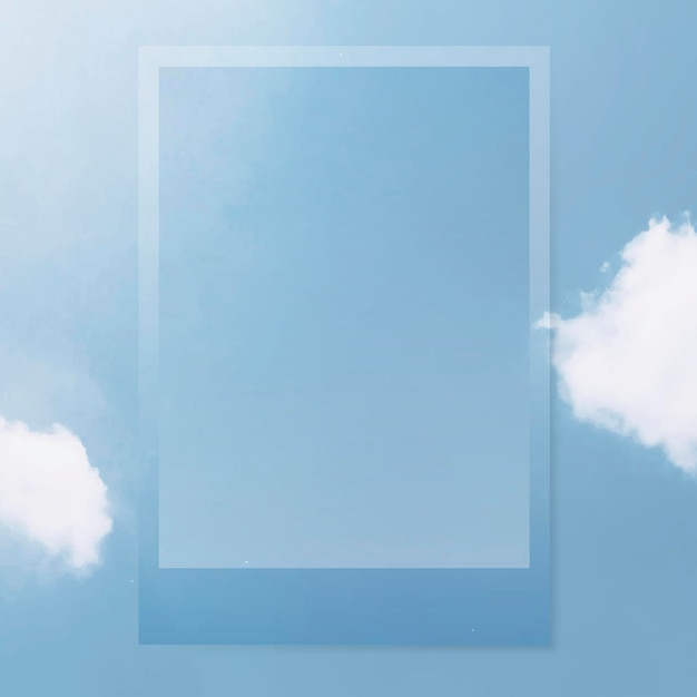 marco, en, cielo nublado, vector