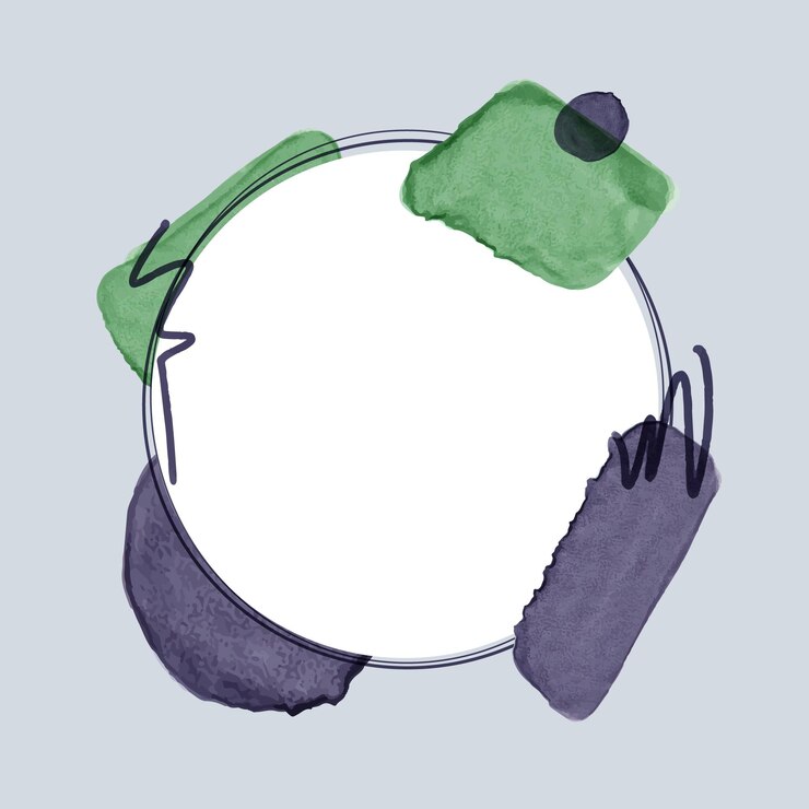 Vector gratuito marco circular estilo acuarela