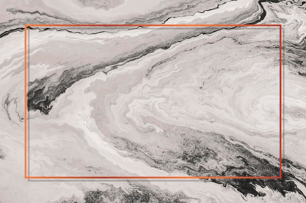 Vector gratuito marco de cobre rectangular sobre mármol