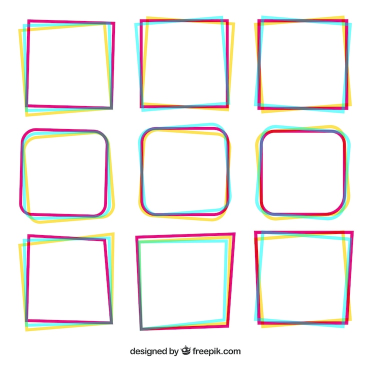 Vector gratuito marco colorido plano