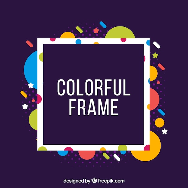 Vector gratuito marco colorido plano