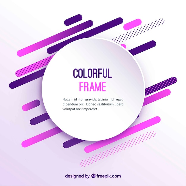 Vector gratuito marco colorido plano