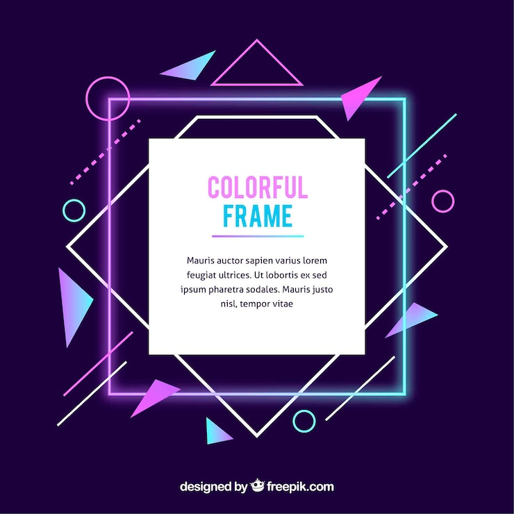 Vector gratuito marco colorido plano
