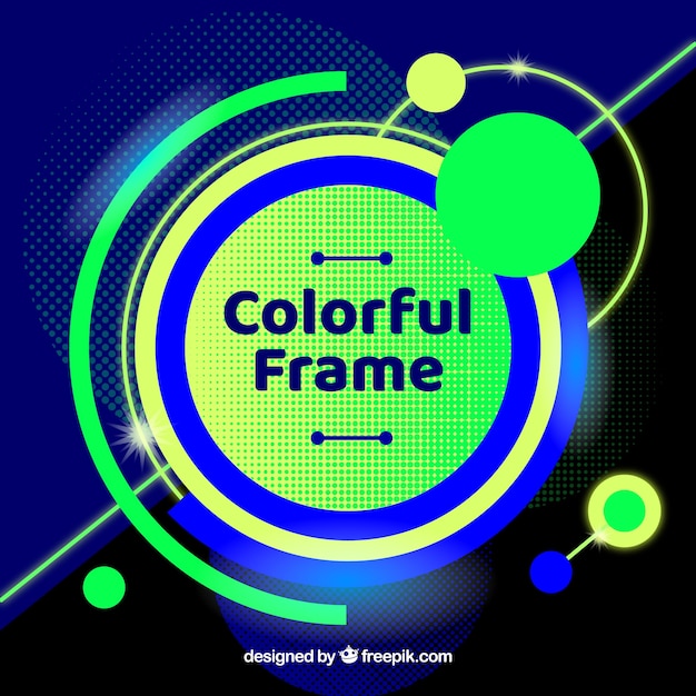 Marco colorido plano