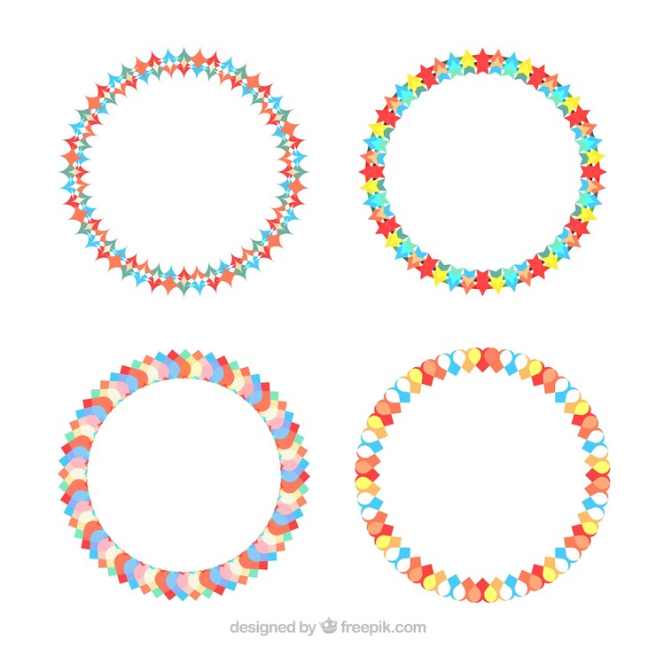 Vector gratuito marco colorido plano