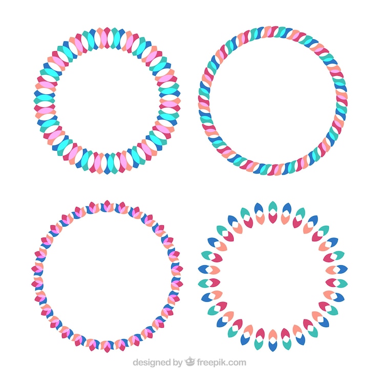 Vector gratuito marco colorido plano