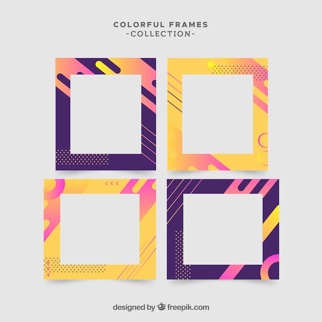 Marco colorido plano