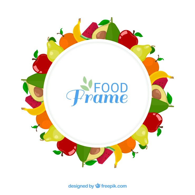 Vector gratuito marco con comida diferente