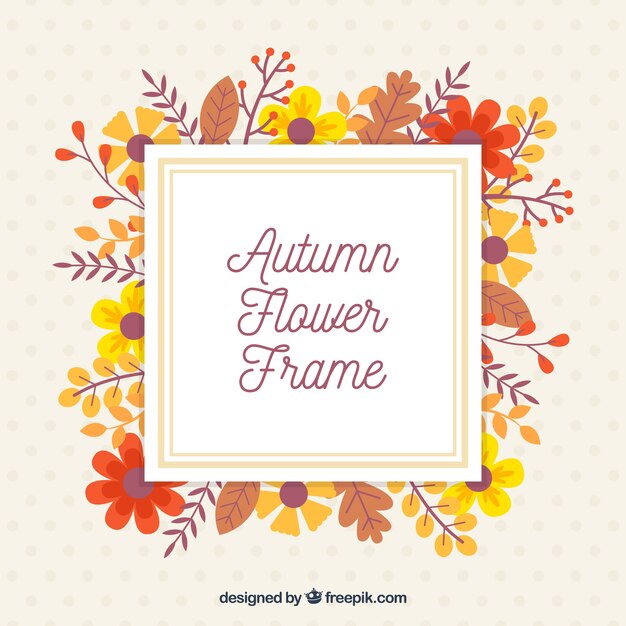 Marco cuadrado floral