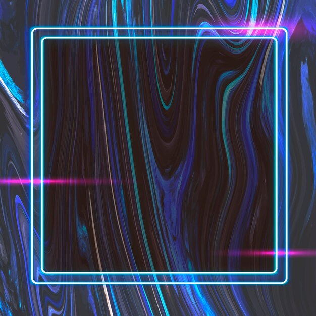 Marco cuadrado sobre fondo abstracto