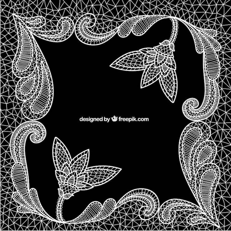 Vector gratuito marco decorativo con las flores blancas